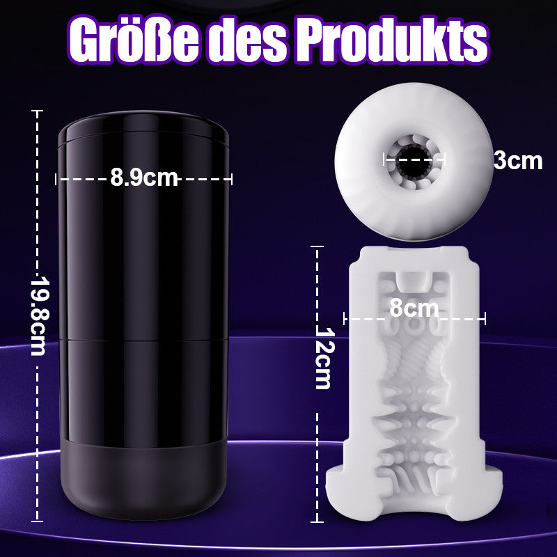 Lightspeed-7 Arten von Teleskop- und 7 Arten von Dreh-Saugnapfhalterungen, magnetischer Innenbehälter, 4-in-1-Masturbator