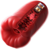 Masturbator mit 10 Vibrationsmodi Taschenmuschi Stimulator Elektrischer Masturbator Cup Sex Toys Automatische Masturbatoren 3D Realistischer Vagina Pussy Sex Spielzeug für Männer(Rot)