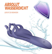 Laden Sie das Bild in den Galerie-Viewer, Penisring Vibrator Masturbieren für Männer, 10 Vibrationsmodi Sex Spielzeug für Die Männer Elektrischer Masturbator, Neu Penis Trainer Sexspielzeug für Paare Extrem Sex