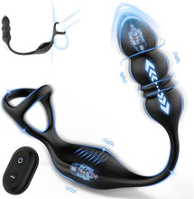 Laden Sie das Bild in den Galerie-Viewer, Anal Vibrator Prostata Stimulation Männer mit Penisring Sex Spielzeug für die Männer Anal Dildo Analplug Analvibratoren für Mann Anal Plug Vibratoren für Männer mit 9 Vibrationsmodi Sex Toys