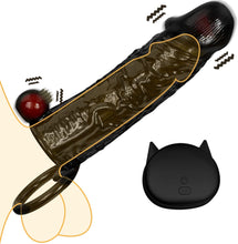 Laden Sie das Bild in den Galerie-Viewer, Penismanschetten Hahn Hülse mit 10 Vibrationsmodi, Sexspielzeug für Männer Extrem Schwarze Penishülle mit Fernbedienung für Penisvergrößerung und Zeit verlängern, Penis Sleeve Erbessern Ausdauer
