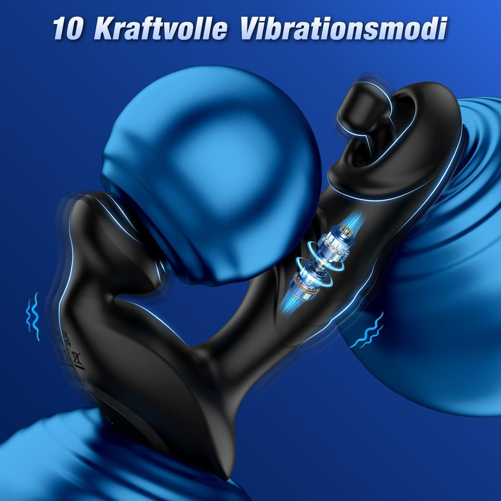 Analvibratoren für Männ Prostata Stimulation Männer Analplug für männer mit 10 Schlagmodi 10 Vibrationen Sexspielzeug für die Männer Anal Vibrator Dildo Vibratorensets für Männer Perineum Stimulation