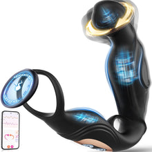 Laden Sie das Bild in den Galerie-Viewer, Analvibratoren für Mann Prostata Stimulation Männer mit 360° Rotierende Analdehnung Massage &amp; 9 Intensiv Vibrationsmodi Analplug Anal Vibrator Sex Spielzeug die Männer Penisring APP Tagnaff