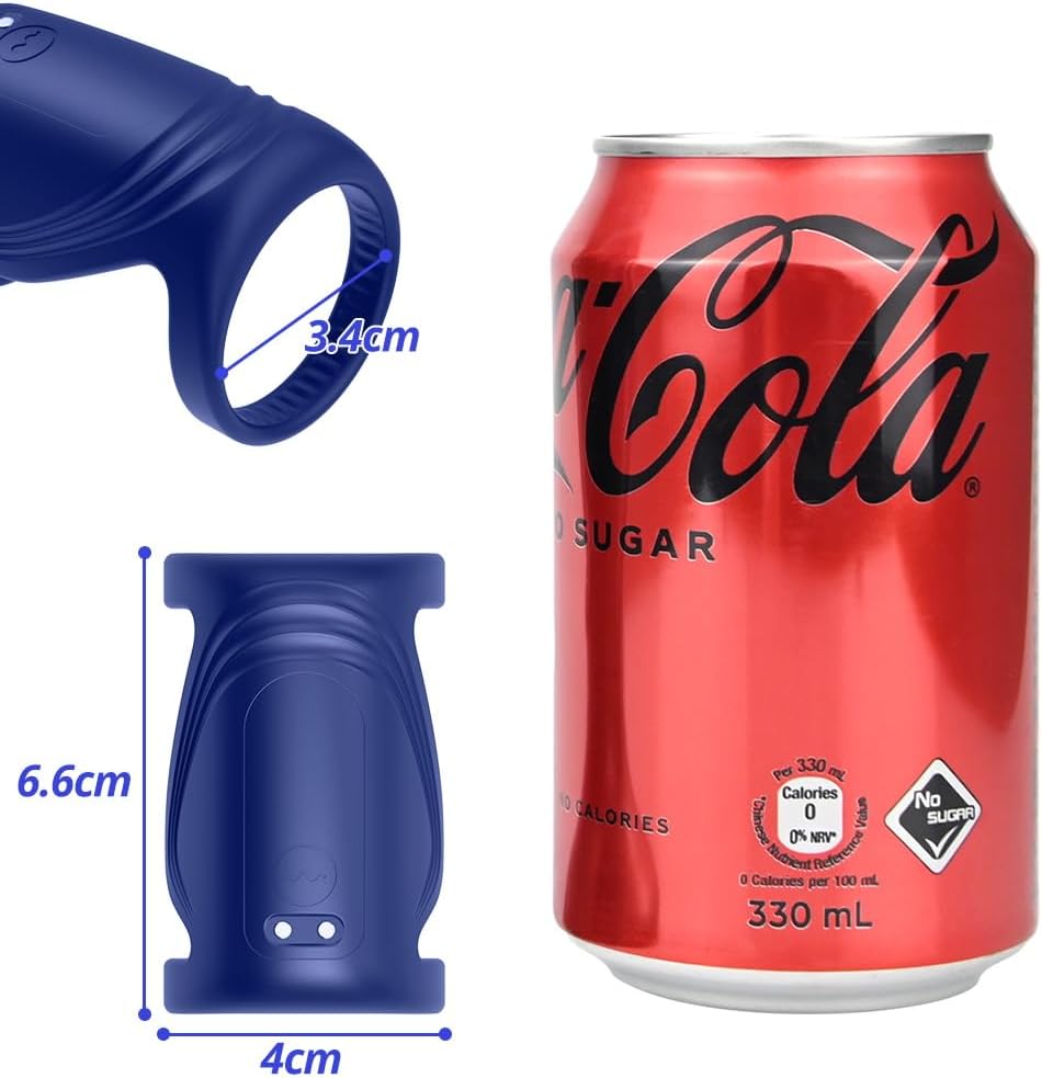 Penisring Vibrator Silikon Dual Cockring mit Fernbedienung Stimulation Masturbieren Penis Trainer mit 10 Vibrationsfrequenz Modi Stimulator Sexspielzeug für Männer und Paare