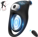 Dual Penisringe Vibrator, Dehnbarer Vibratorensets für Männer Sex Spielzeug mit 10 Modi Penis Stimulation G-Punkt Vibrator, Erotik Sexspielzeuge für Männer Paare, Schwarz