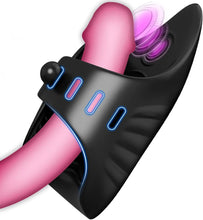 Laden Sie das Bild in den Galerie-Viewer, Silikon Elektrische Penis Trainer Vibrator für Männlicher Solo Masturbieren Einstellbare Größe Eichel Stimulator mit 10 Vibrationen Tappingmodi Masturbator Cup Sex Spielzeug für Männer Paare