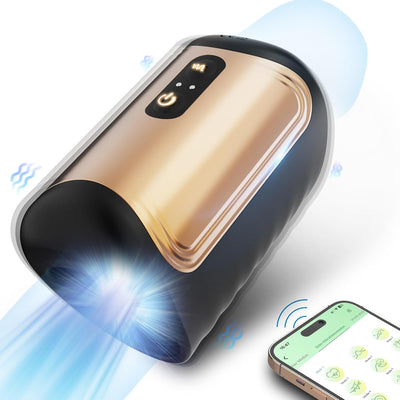 Elektrischer Masturbator Penistrainer Vibrator mit App Steuerung Masturbieren Männer mit 10 Modi, 2 in1 Sexspielzeug Eichel Stimulator mit Penisring Mann Sex für solo