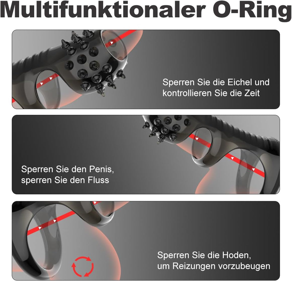 Cockring Sex Spielzeug für die Männer - Penisring & Hodenring für den Mann - Perfekte Passform, Dehnbare Cockringe für härtere Erektionen, Penis Ring Erotik Sex Spielzeug für Paare Extrem, schwarz