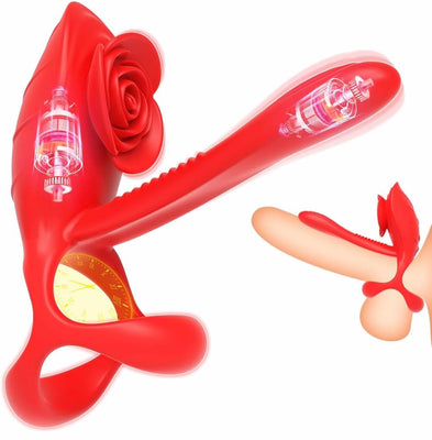 Vibrierender Penisring mit Klitoris Stimulator Penisring Vibrator mit 10 Vibrationsmodi Cockring zur Erektion Verbessern Verzögerte Ejakulation Männer Sexspielzeug für Paare Extrem Sex