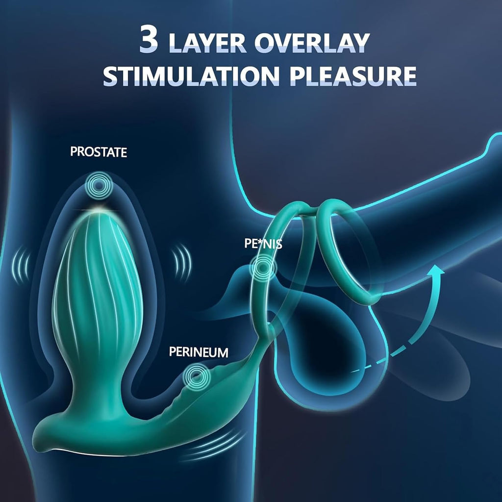 360° Rotierendes Analvibrator-Prostata-Massagegerät mit APP Fernbedienung,Anal Plug Vibratoren 9 Vibrations & 9 Rotationsmodi,Silikon Penisringe Analvibratoren Sexspielzeug für Männer Paare.