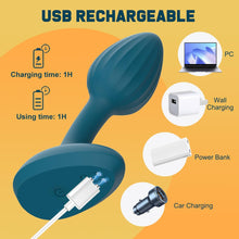 Laden Sie das Bild in den Galerie-Viewer, Analvibratoren für Mann Analplug mit APP-Steuerung und Fernbedienung Anfänger mit 10 Intensive Vibrationen Wiederaufladbarer Silikon Anus Vibration Prostata Massagegerät