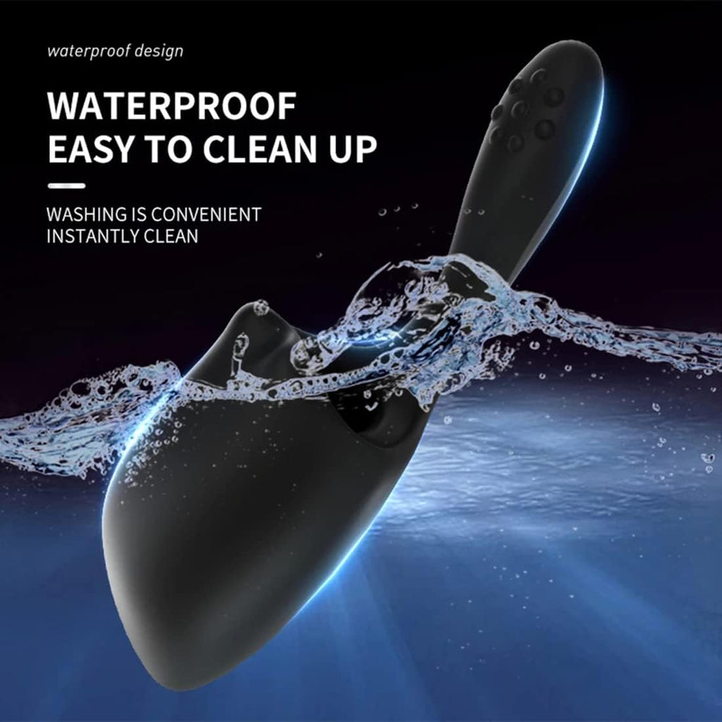 Männlicher Cup-Masturbator Penis Trainings Vibrator mit Zunge Lecken und 10 Vibrationsmodi zur Herren Masturbation Vergnügen Silikon Eichel Massagegerät Sexspielzeug für Männer