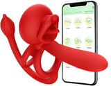 4 in1 Penisring Vibrator Prostata Stimulation APP Penisring Set Sex Spielzeug, Penis Vibrator Massagegerät mit 3 Vibrationsmodi Penis Hoden langanhaltende Erektion Sexspielzeug für Männer