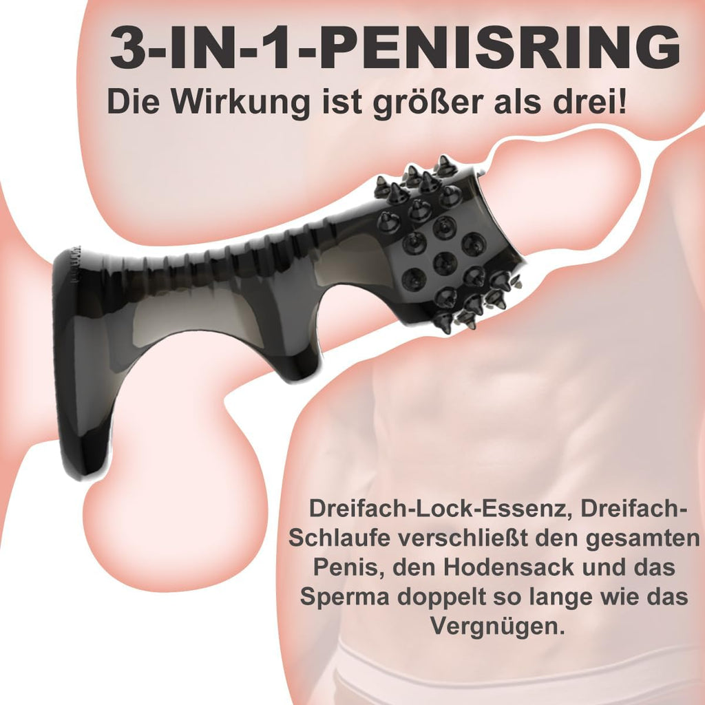 Cockring Sex Spielzeug für die Männer - Penisring & Hodenring für den Mann - Perfekte Passform, Dehnbare Cockringe für härtere Erektionen, Penis Ring Erotik Sex Spielzeug für Paare Extrem, schwarz
