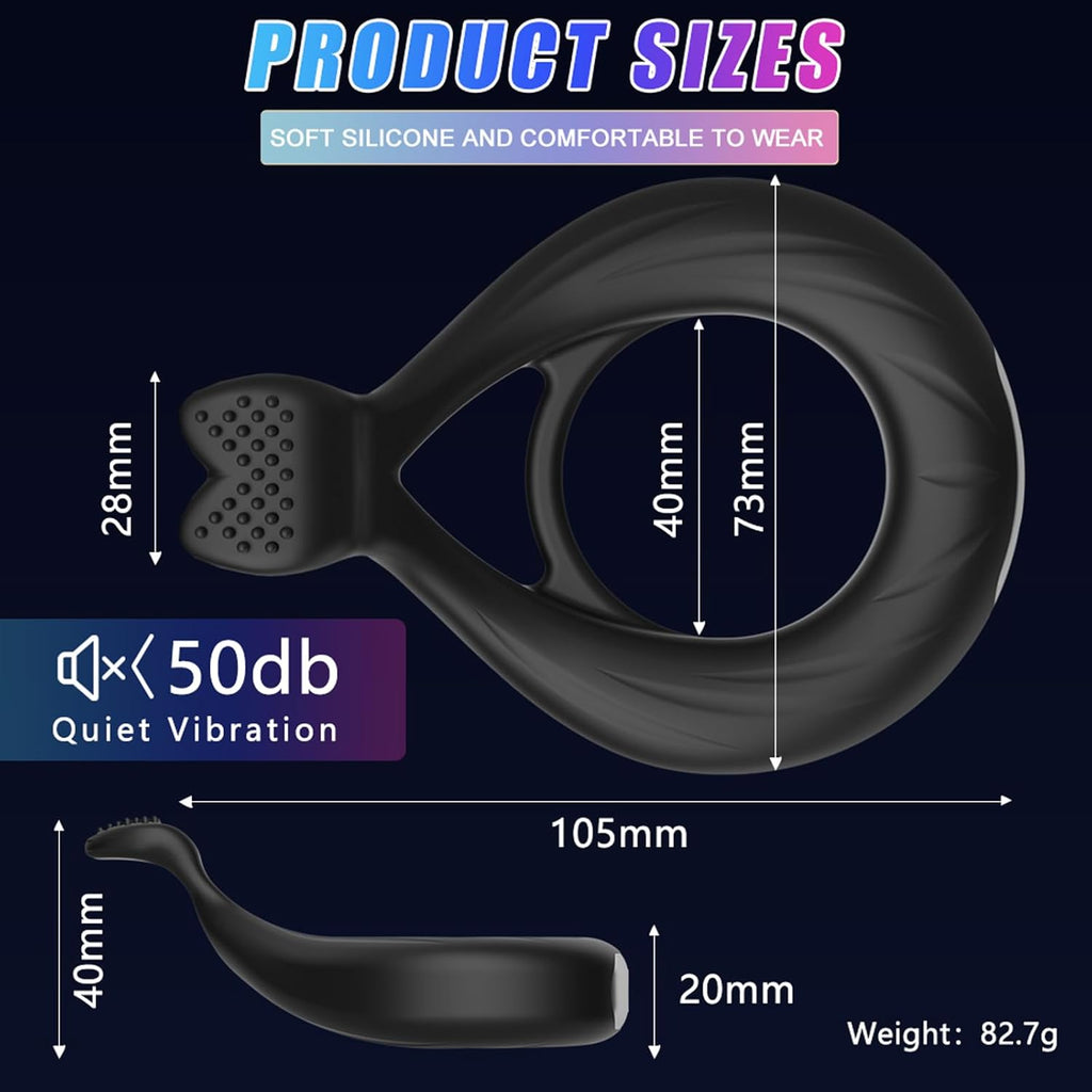 Vibrierender Penisring, Sexspielzeug für Männer und Paare, flexibler Penisring-Vibrator aus Silikon mit 9 leistungsstarken Einstellungen zur Stimulation von Klitoris und Hoden