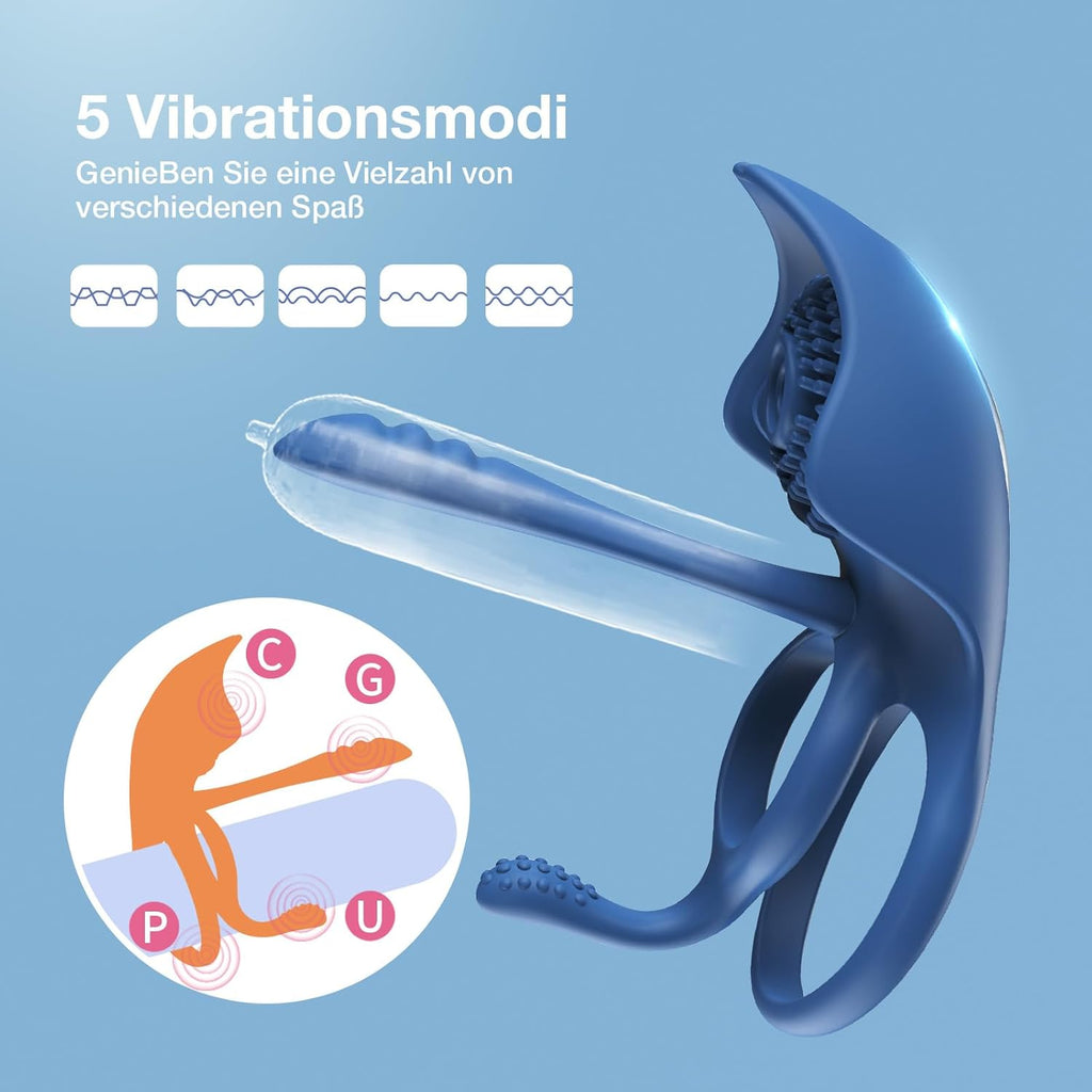 Penisring Vibrator mit App, Sex spielzeug für Paare extrem sex, Penisringe Erotik Sex Spielzeug für die Männer, Cockring für Klitoris Penis, Erotisches Pleasure Ring mit 5 Vibrationsmodi Sex Toys