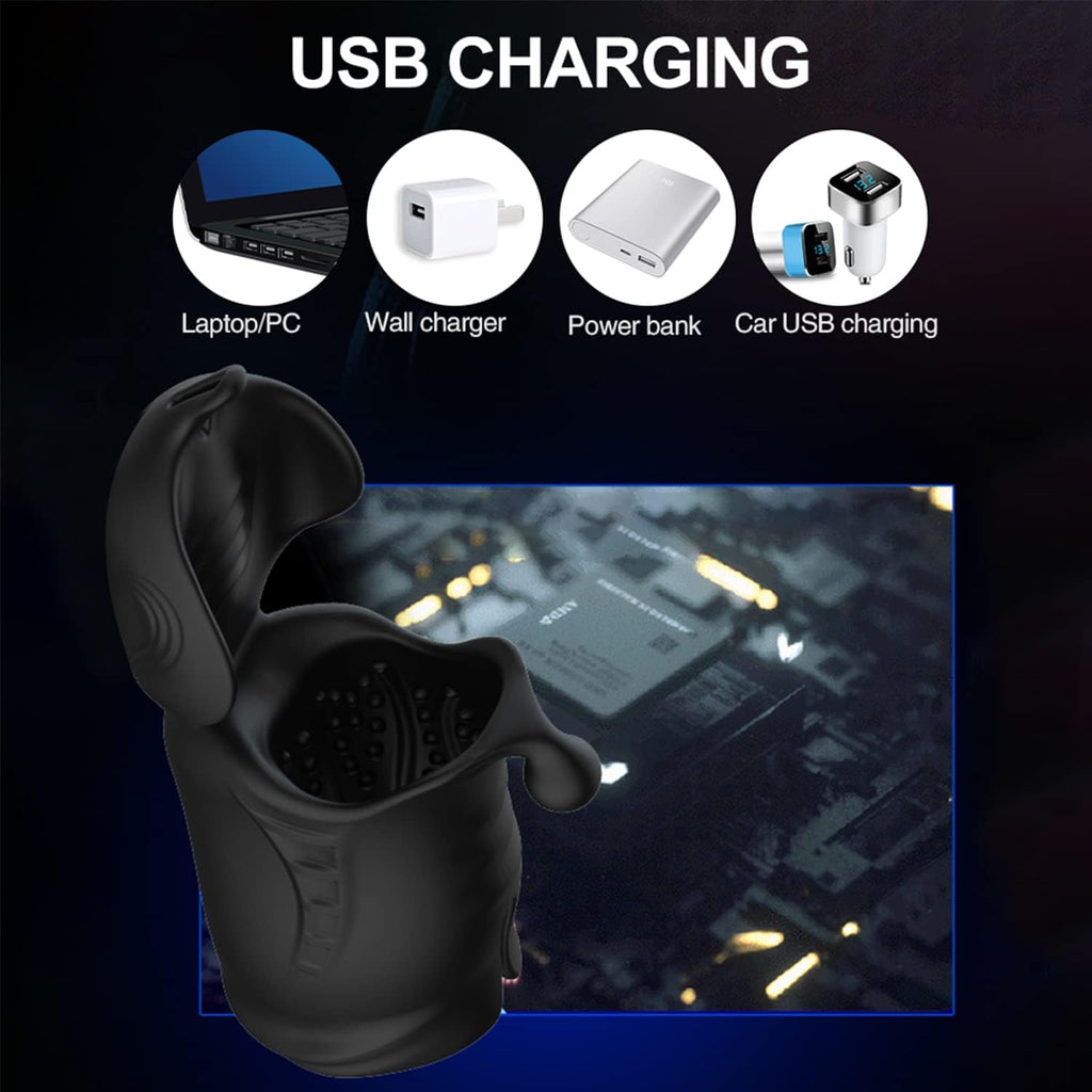 3-in-1 Penis-Trainer Mit 10 Vibrationsmodi Neuer Masturbator Electric Glans Vibrator Zwei-Wege-Vibrator Penis-Verzögerungs-Trainer Eichelmassagegerät Penisstimulation geeignet für männliche