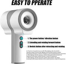 Laden Sie das Bild in den Galerie-Viewer, Elektrischer Masturbator Cup Handfrei mit 7 Vibrationsmodi und 5 Teleskop Rotationsmodi Waterproof Hands-Free Portable Masturbators Stroker Training Automatischer Elektrischer Masturbator