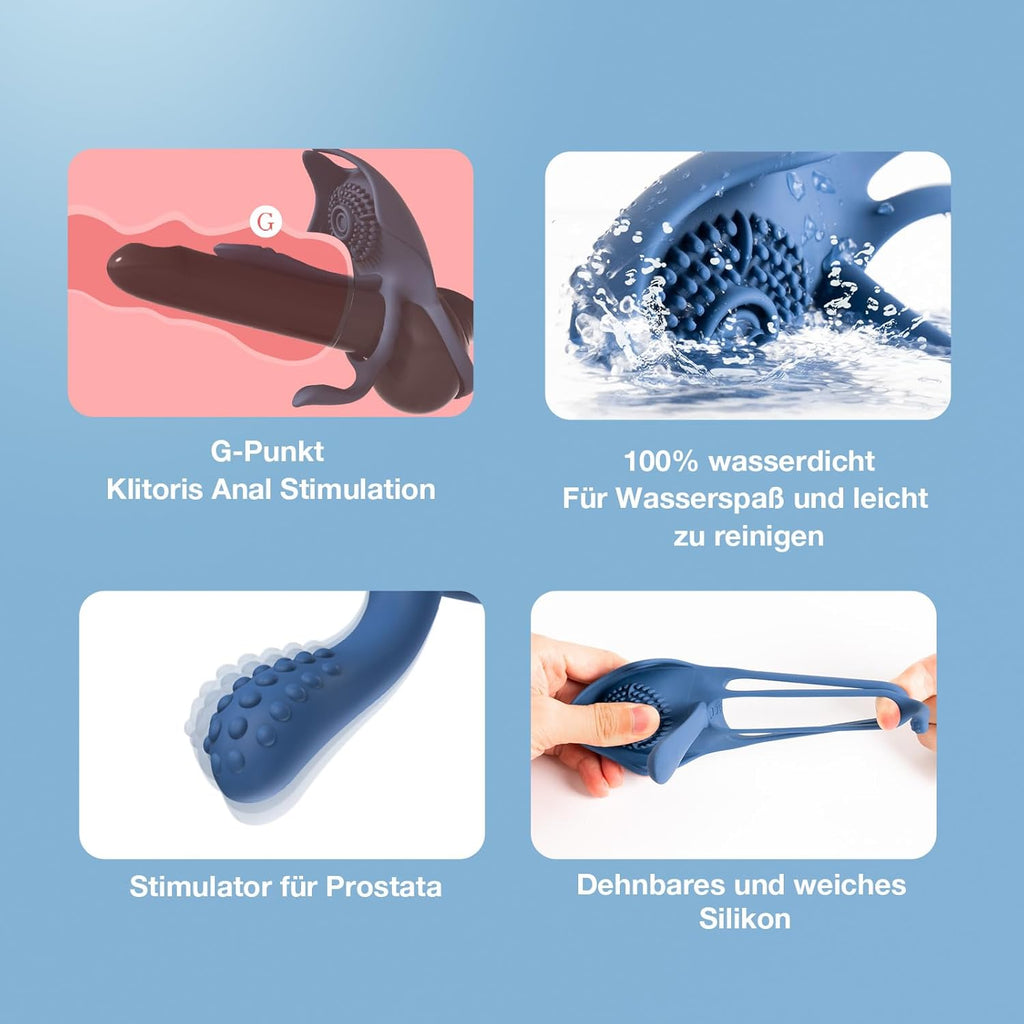 Penisring Vibrator mit App, Sex spielzeug für Paare extrem sex, Penisringe Erotik Sex Spielzeug für die Männer, Cockring für Klitoris Penis, Erotisches Pleasure Ring mit 5 Vibrationsmodi Sex Toys