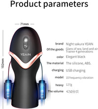 Laden Sie das Bild in den Galerie-Viewer, Elektrischer Masturbator Cup mit 10 Vibrationsmodi - Penisvergrößerung Training Masturbieren Penis Vibrator Masturbatoren Sex Spielzeug für die Männer Solo Sextoysets für Men