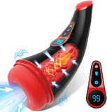 Masturbieren für Männer, Sex Spielzeug für die Männer mit 9 Saugmodus und Vibrationsmodi, Elektrischer Masturbator Cup 3D Realistische Vagina Heizung, LCD Display Taschenmuschi Blowjob Penis Vibrator