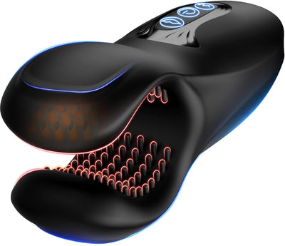 Masturbieren für Männer Masturbator Penis Trainer mit 10 Beißfunktion Sex Spielzeug für die Männer Handheld Penis Vibrator Masturbatoren mit 3D-Weichpartikel 10 Vibrationsmodi Männer Mastorbator