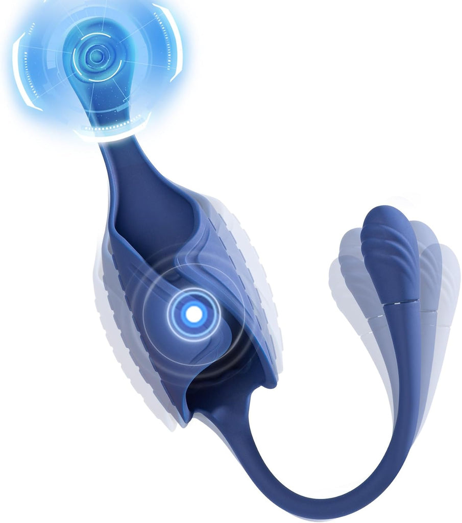 Elektrischer Masturbator Penistrainer Vibrator, Masturbieren für Männer mit 9 Vibration, 4IN 1 Sexspielzeug Penis Eichel Hodensack AnalVibrator Prostata Stimulator Masturbatoren Sex Spielzeug für Männ