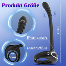 Laden Sie das Bild in den Galerie-Viewer, 3 in 1 Prostata Penisringe Analvibratoren mit 10 Vibrationsmodi