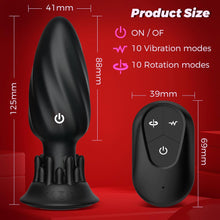 Laden Sie das Bild in den Galerie-Viewer, Analvibratoren für Man, Prostata Stimulation Männer Analplug Sex Spielzeug für die Männer mit 10 Vibrationen und 10 Rotationsmodi Fernbedienung Anal Plug Dildo für Paare Buttplug Sexspielzeug