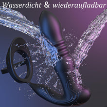Laden Sie das Bild in den Galerie-Viewer, Meeteel Prostata Stimulation Männer mit Penisring, Anal Vibrator mit 3 Schock- und 10 Vibrationsmodi Sex Spielzeug für die Männer Anal Dildo Analplug Analvibratoren Vibratorensets für Paare,Frau