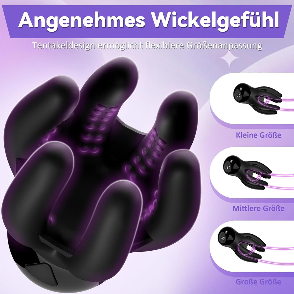 Masturbieren für Männer Elektrischer Masturbator - Sex Spielzeug für die Männer mit 10 verschiedenen Vibrationen zur Stimulation des Eichel und Verlängerung der Ausdauer, Stärker Power Penis Vibrator