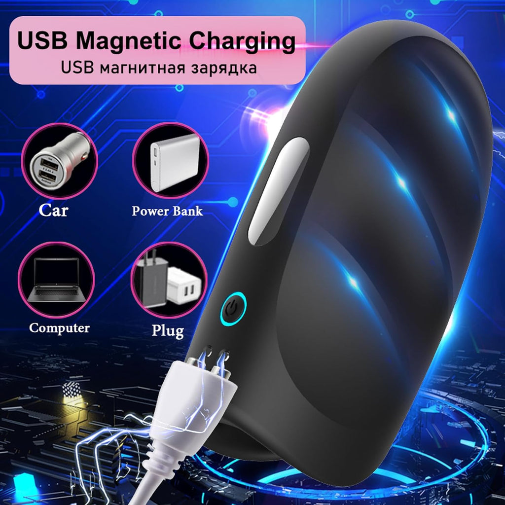 Elektrischer Masturbator Penistrainer Vibrator Mit 10 Vibrationsmodi Penistrainer Massagegerät,Elektrische Masturbator Cup Multiple Reize Sexspielzeug für Mann Eichel Stimulator