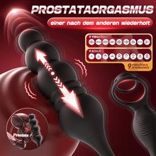 Laden Sie das Bild in den Galerie-Viewer, Anal Vibrator Prostata Stimulation Männer Analplug Sexspielzeug für die Männer Vibratorenset Anal plug Dildo mit Penisring Analvibratoren für Mann Buttplug mit 9 Vibration 9 Stoßmodi Sex Toys