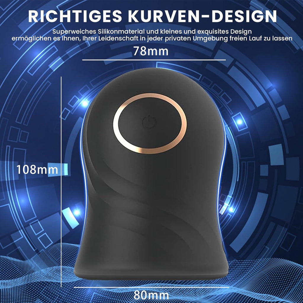 Masturbator mit einzigartigem Texturdesign an der Innenwand,Penis Vibrator für Mann mit 12Vibrationsmodi, Elektrische Masturbatoren Penis Trainer, Männer Eichel Stimulator Silikon Sexspielzeug