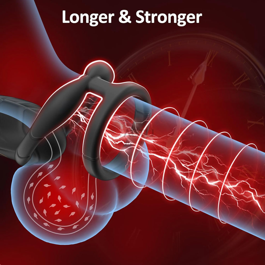 Vibrierender Penisring, Prostatamassagegerät, Analsexspielzeug, Analvibrator mit 9 Modi, Fernbedienung, vibrierender Analplug