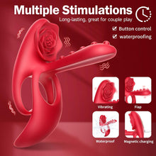 Laden Sie das Bild in den Galerie-Viewer, 3 in1 Penisring Extrem Sexspielzeug für Paare Penis Vibrator mit 10 Vibrationsmodi für Frau Klitoris Stimulator Cockring Sexspielzeug für Männer längere Erektion Perineum Massage Penisringe