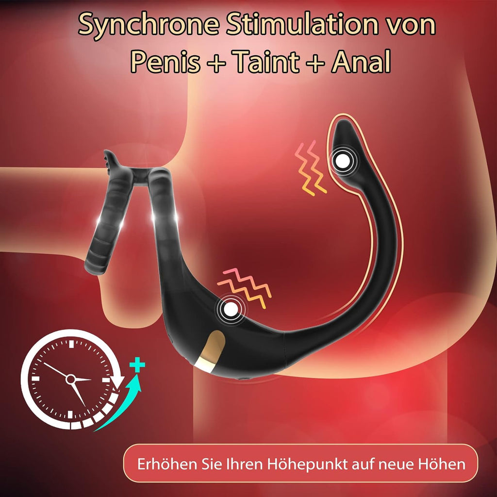Penisring Sex Spielzeug für die Männer, Penis Ring Erotik Sex spielzeug für Paare extrem sex, Cockring Erotisches Sexspielzeug für Klitoris, 10 Vibrationsmodi Dual Penisringe Massagegerät mit APP