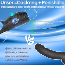 Laden Sie das Bild in den Galerie-Viewer, Penisring Sex Spielzeug für die Männer,Masturbator Penisringe mit 9 Vibration,Vibrator Penishülle SexSpielzeug,Penismanschetten Sex Toys,Cockring Sex Spielzeug für die Paare