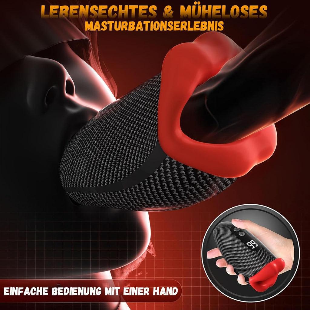 Masturbieren für Männer Vibratorensets Masturbator, 9x9 Klopfen-Lecken-Vibration Sex Spielzeug für die Männer Taschenmuschi Penis Vibrator Eichel Sexspielzeug Solo Masturbatoren