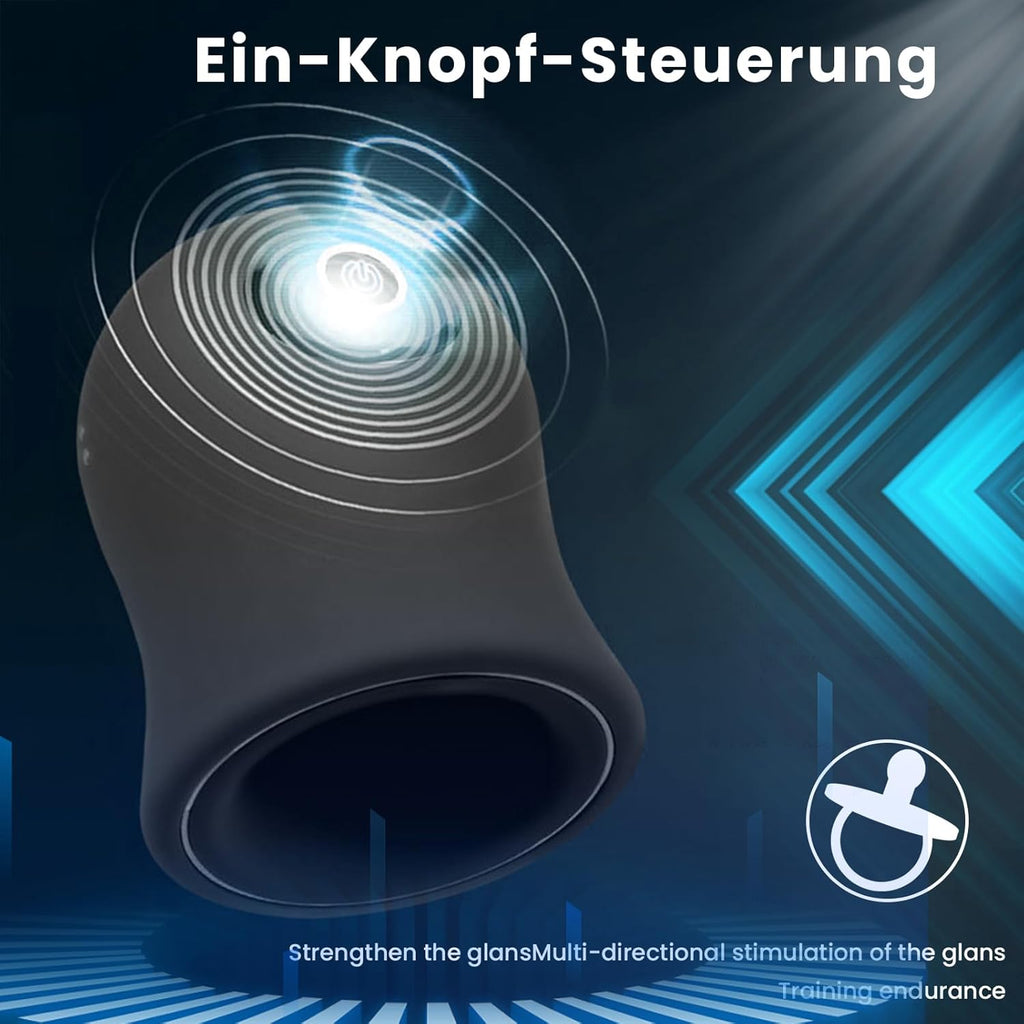 Masturbator mit einzigartigem Texturdesign an der Innenwand,Penis Vibrator für Mann mit 12Vibrationsmodi, Elektrische Masturbatoren Penis Trainer, Männer Eichel Stimulator Silikon Sexspielzeug