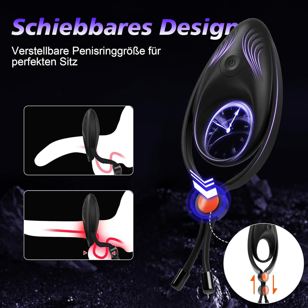 Penisring Vibrator Cockring für Männer Verstellbar Sextoysets für Paare Männer Sex, Paarvibrator mit 10 Vibrationsmodi Sex spielzeug für Paare extrem Männer Klitoris Penis Ring Erotik