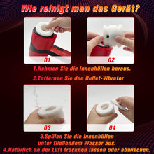 Laden Sie das Bild in den Galerie-Viewer, Masturbieren für Männer Elektrisch, Doppelhülle mit Stoß Rotation Vibration Sex Spielzeug für die Männer, Blowjob Taschenmuschi Sexmaschine Masturbator Realistisch