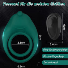Laden Sie das Bild in den Galerie-Viewer, Dual Penisringe Vibrator, Dehnbarer Vibratorensets für Männer Sexspielzeug mit 10 Modi Penis Stimulation G-Punkt Vibrator, Erotik Sex Spielzeug für die paare, Grün