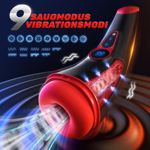 Laden Sie das Bild in den Galerie-Viewer, Masturbieren für Männer, Sex Spielzeug für die Männer mit 9 Saugmodus und Vibrationsmodi, Elektrischer Masturbator Cup 3D Realistische Vagina Heizung, LCD Display Taschenmuschi Blowjob Penis Vibrator