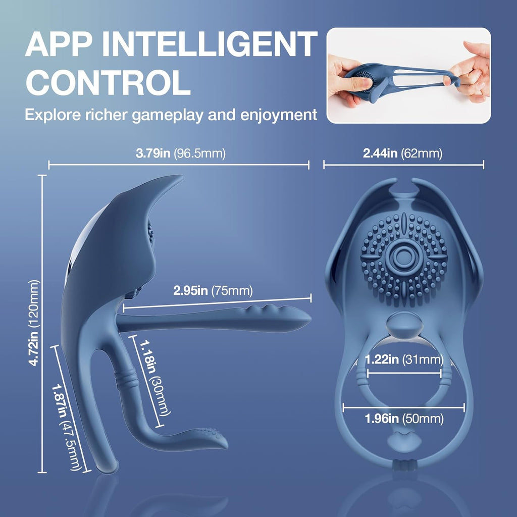 Penisring Vibrator mit App, Sex spielzeug für Paare extrem sex, Penisringe Erotik Sex Spielzeug für die Männer, Cockring für Klitoris Penis, Erotisches Pleasure Ring mit 5 Vibrationsmodi Sex Toys