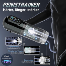 Laden Sie das Bild in den Galerie-Viewer, Elektrischer Masturbator Sex Spielzeug für die Männer，Masturbieren für Männer Handfrei mit 7 Modi Saugen &amp; Vibrieren &amp; Schieben &amp; Rotieren und Lecken，Taschenmuschi Realistisch Masturbatoren