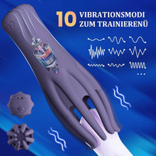 Laden Sie das Bild in den Galerie-Viewer, Elektrische Eichelvibrator,Penis-Vibrator im Griffdesign Mit 10 Vibrationsmodi Penistrainer Massagegerät,Elektrische Masturbator Cup Multiple Reize Sexspielzeug für Mann Silikon Männerpokal