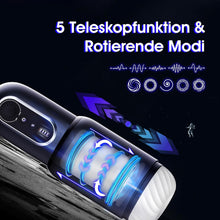 Laden Sie das Bild in den Galerie-Viewer, Masturbieren für Männer Elektrisch, Sex Spielzeug für Die Männer mit 5 Teleskop Rotation &amp; 5 Saugmodi, Stufenloses Getriebe CVT Taschenmuschi Masturbator Penis Masturbatore
