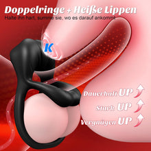 Laden Sie das Bild in den Galerie-Viewer, Dual Penisring Vibrator mit Klitoris Stimulator, Penisringe Sex Spielzeug für die Paare Extrem mit 9 Vibrationen, Sexspielzeug Vibratorensets für Paare Männer Cock Penis Ring Paarvibrator für Paare