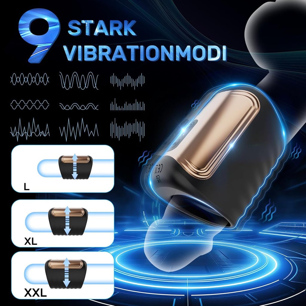 Elektrischer Masturbator Penistrainer Vibrator mit App Steuerung Masturbieren Männer mit 10 Modi, 2 in1 Sexspielzeug Eichel Stimulator mit Penisring Mann Sex für solo